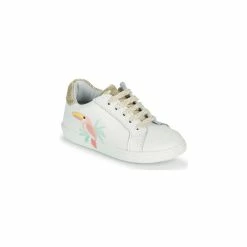 Baskets Basses Blanches Edonia Fermeture éclair Latérale