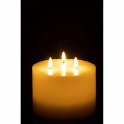 Bougie LED 3 Flames Blanche M -Épicerie Soldes Boutique bougie led 3 flames blanche m 2