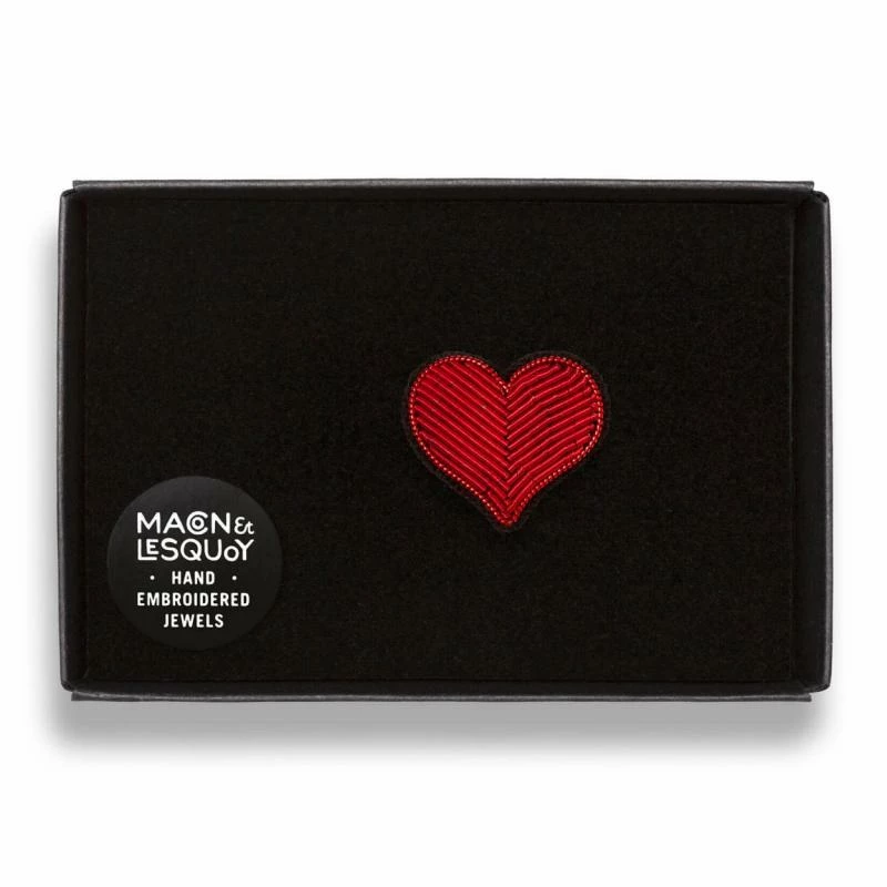 Broche Coeur Rouge Macon&Lesquoy 1 Broche Coeur Rouge Macon&Lesquoy