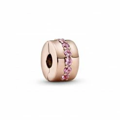 Charm Clip Rangee Scintillante Rose PANDORA MOMENTS