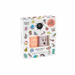 Coffret Deux Vernis + Stickers Pour Ongles