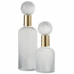 Grande Carafe Décorative En Verre Transparent -Épicerie Soldes Boutique grande carafe decorative en verre transparent 2