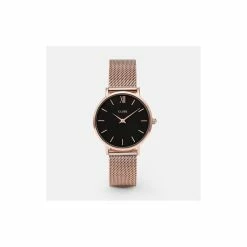 Montre Femme Minuit Bracelet Milanais Noir Cluse