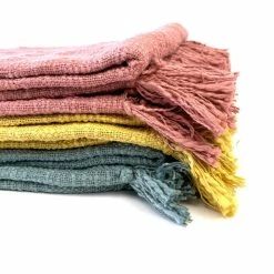 Plaid Shellia Ocre 7 Plaid Shellia Ocre -Épicerie Soldes Boutique palid shellia ocre 3