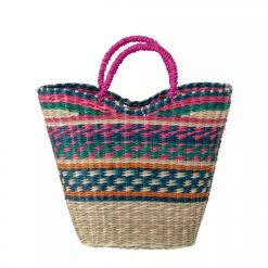 Panier Tressé Multicolore Bloomingville -Épicerie Soldes Boutique panier tresse multicolore bloomingville 2