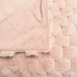 Plaid Rose Poudré Diana -Épicerie Soldes Boutique plaid rose poudre diana 2