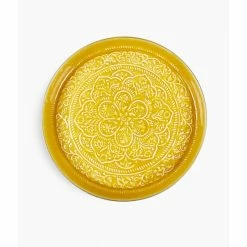 Plateau Berbère Fer émaillé -Épicerie Soldes Boutique plateau berbere fer emaille 5