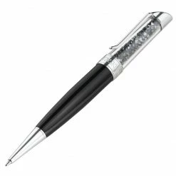 Stylo Crystalline Noir Et Gris Swarovski
